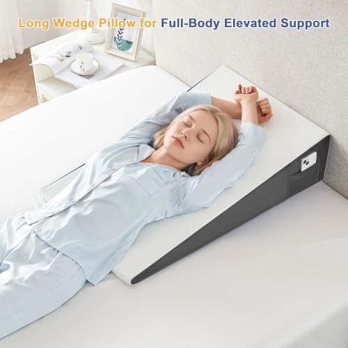 Yojoker 34" Extra-Long Wedge Pillow, Bed Incline Cushion - Image 6