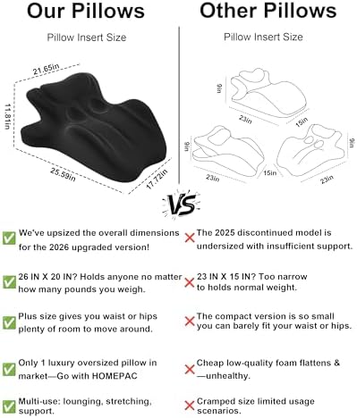 Memory Foam Couples Pillow, 27° Ergonomic Wedge - Image 2