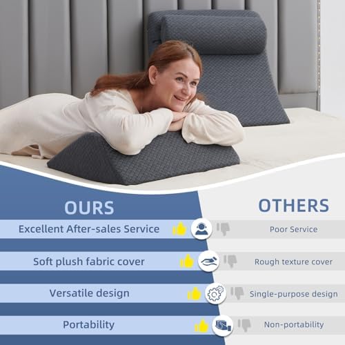 Axelrod 4PCS Orthopedic Bed Wedge Pillow Set, Post Surgery Foam - Image 6