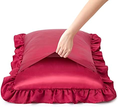 Silky Satin Ruffled Pillow Cases - Image 3