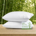Pillow Cases Set, 100% Rayon from Bamboo, Queen 20"x30" White by COZYXWORLD