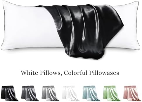 HUXMEYSON Body Pillow with Satin Pillowcase, Body Pillow - Image 2