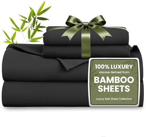 Love's cabin 4 Piece King Size Sheet Set, 100% Rayon Derived from Bamboo by Lovescabin