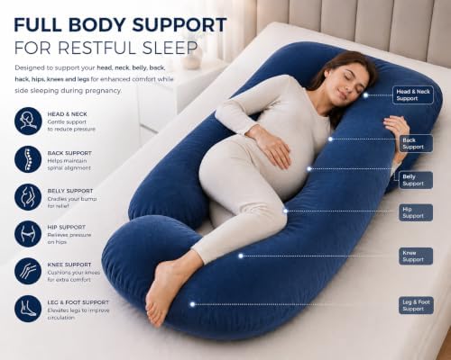 Pregnancy Pillow for Sleeping, U-Shaped Full Body Maternity Pillow, Pregnancy - Image 2
