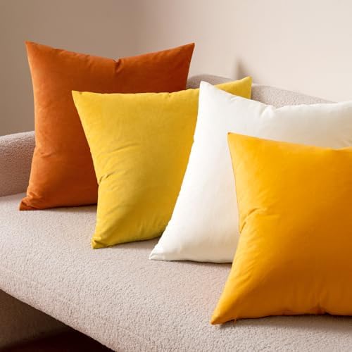 MIULEE Velvet Throw Pillow Covers 20x20 Inch Pack of 2 Pure White - Image 4