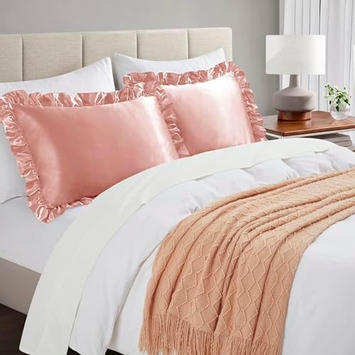Silky Satin Ruffled Pillow Cases - Image 2