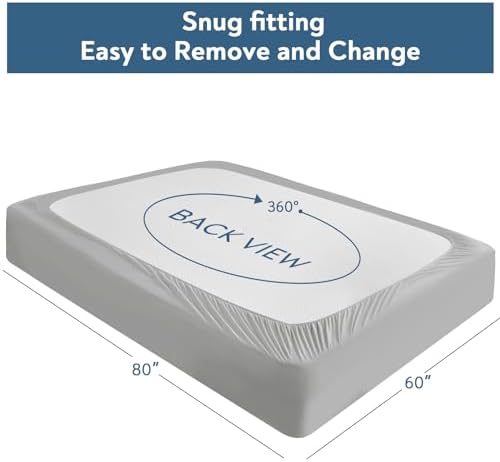 Queen Mattress Pad, Soft Quilted Air Mattress Topper Queen - Image 5