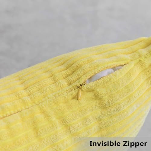 Home Brilliant Yellow Euro Pillow Shams 60x60 cm Set of 2 - Image 4