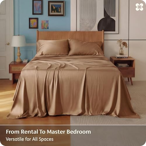 Bedsure PureWoven 100% Rayon Derived from Bamboo, Queen Sheets, 4 Pieces - Image 5