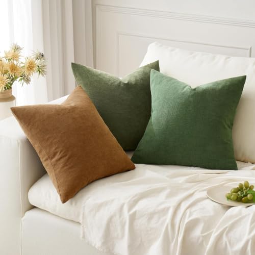 MIULEE Bronze Chenille Couch Throw Pillow Covers - Image 2