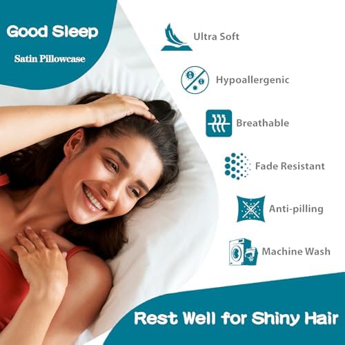 Satin Pillowcase for Hair and Skin, Softer Than Mulberry Silk Pillow Case 1 Pack - Image 3
