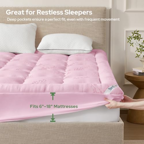 BEDLORE King Mattress Topper, Thick Pillow Top Mattress Pad - Image 6