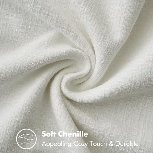 MIULEE Decorative Couch Throw Pillow Covers 18x18 Inch Pure White 2 Pack - Image 4