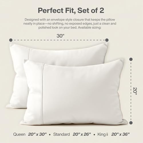 QUEENSBAY Queen Pillow Cases Set of 2, Microfiber Cooling Pillowcases, Soft - Image 4