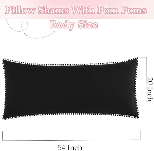 Pom Poms Pillow Shams Body Size, Soft Microfiber Shams Cover - Image 3