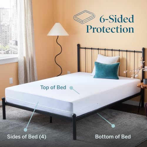 Lucid® Zippered Mattress Encasement – Waterproof Protector – Queen - Image 2