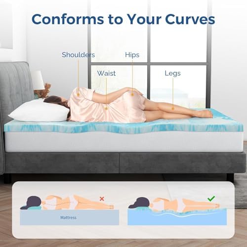 IULULU King Size Mattress Topper, 4 Inch Gel Memory Foam Topper - Image 4