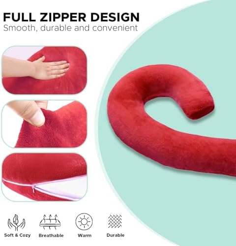 Body Pillow for Adults, Swan Shaped Pillow Insert for Sleeping, 49 In - Image 4