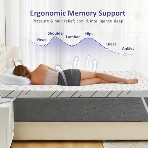 3 Inch Gel Memory Foam Mattress Topper California King Size - Image 7