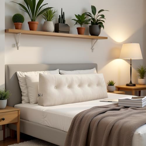 Dorm Headboard Pillows Twin XL, College Bed Wedge Pillow - Image 4