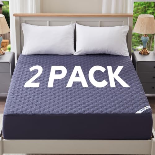 BEDLORE 2 Pack Waterproof Mattress Protector, Twin Size Mattress Pad by Bedlore