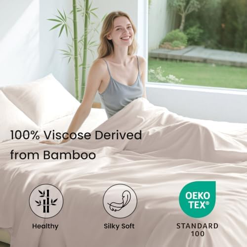 Love's cabin 4 Piece Full Size Sheet Set, 100% Rayon Derived from Bamboo - Image 2