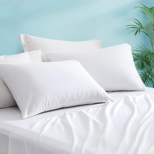 LUXEAR Nature Linen Pillow Cases, 2 Pack Queen Size by Luxear