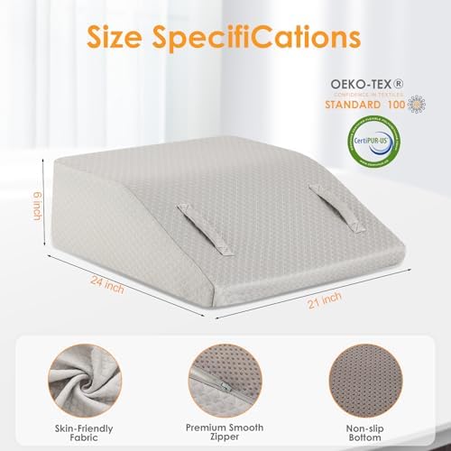 Ruqmuis Leg Elevation Pillow for After Surgery, 6inch Foam Leg Elevating Pillow - Image 3