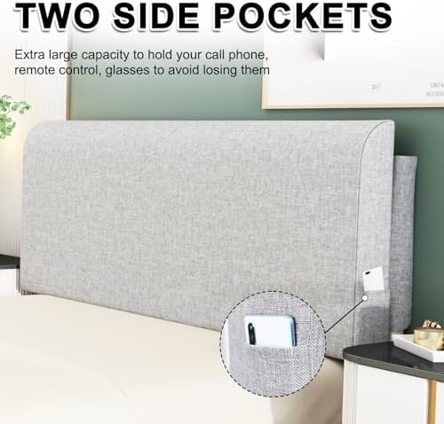 King Headboard Pillow Cushion, Wall Mounted No Drill Headboard Pad - Image 5