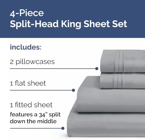Flex Top Split Head King 4 Piece Sheet Set - Image 2