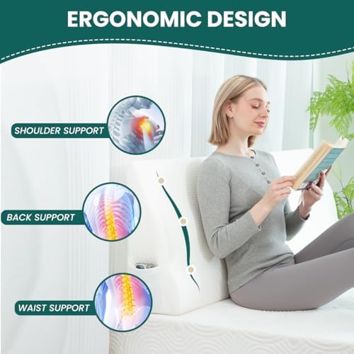 Headboard Wedge Pillow High-Resilience Daybed Pillow Foam Cushion - Image 3
