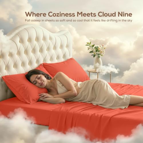 King Sheets Set, 4 Pieces 16" Deep Pocket Hotel Luxury Bed Sheets - Image 4