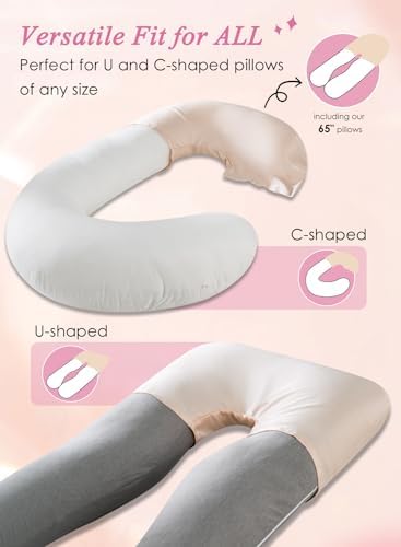 QUEEN ROSE Pregnancy Body Pillow Cover, Satin Cooling Pillowcase - Image 2