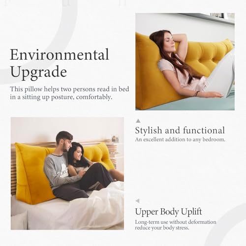 11 lbs Thickened Queen Wedge Pillow Headboard Body Positioner Bed Wedge Pillow - Image 4