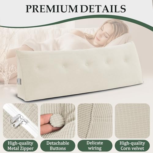 Headboard Pillow Queen, Wall Backrest Wedge Pillow Headboard - Image 5