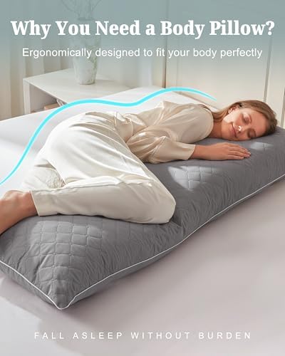 YZ HOME Long Body Pillow for Adults, Firm Body Pillow Shredded Memory Foam - Image 3