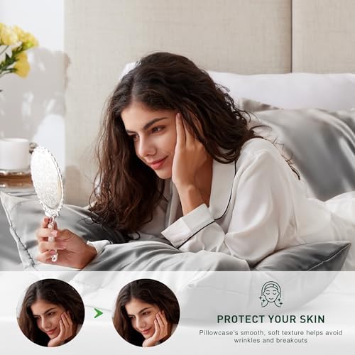 Love's cabin Satin Pillowcase Set of 2 King Size 20x36, Cooling Pillow Covers - Image 3