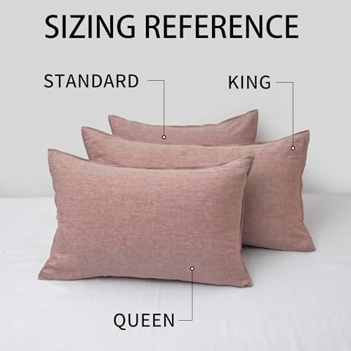 CHUFFED Linen Pillow Cases 2 Pack 100% Linen Standard Pillowcases, Breathable - Image 5