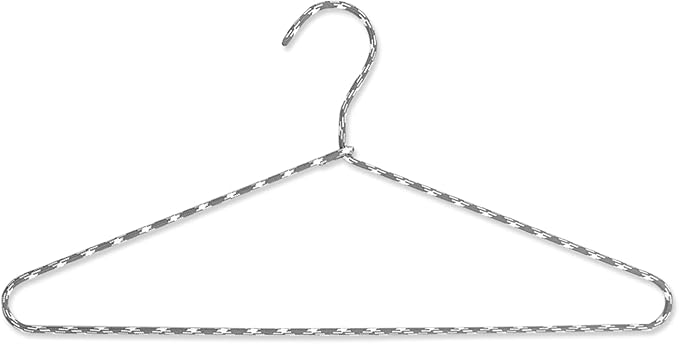 Clothes Hangers 30 Pack – Space Saving Fabric & Metal Hangers, Non-Slip Pant & Coat Hangers, Room Essentials, Closet, Durable Wardrobe Storage for Shirts, Suits & Pants – Grey/White