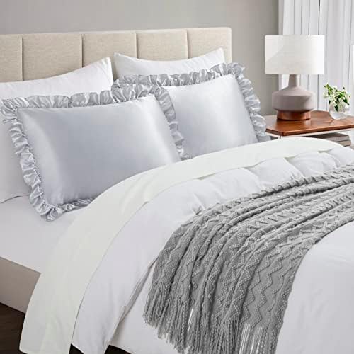 Silky Satin Ruffled Pillow Cases - Image 2