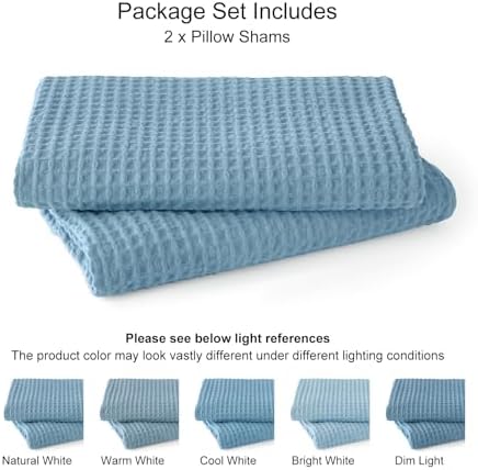 PHF 100% Cotton Waffle Weave Throw Pillow Cover, No Filling, 2 Pack Elegant - Image 6