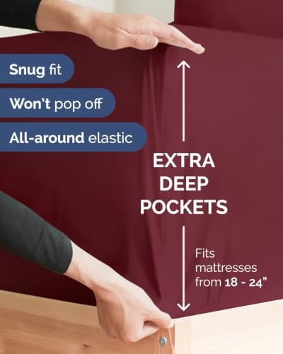 CGK Linens Extra Deep Flex Top Split Head King Fitted Sheet Only - Image 2