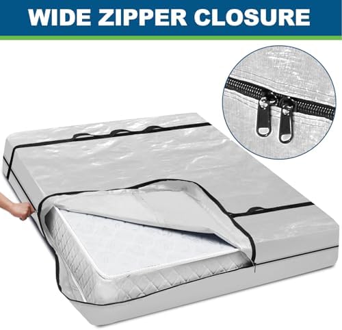 TICONN Mattress Bags for Moving, Heavy Duty Mattress Cover Storage Bag - Image 3