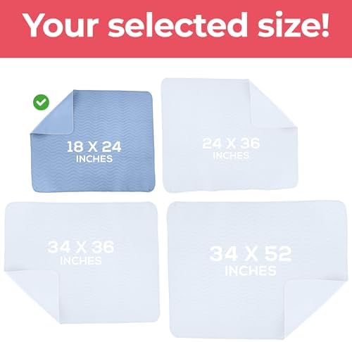 4 Pack Waterproof Reusable Heavy Absorbency Incontinence Bed Pads 18"x24" - Image 4