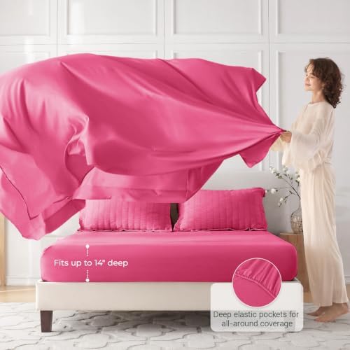 MUXHOMO 7 Pieces Oversized King Comforter Set, Seersucker Bed in a Bag - Image 3