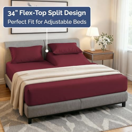 Flex Top Split Head King 4 Piece Sheet Set - Image 4