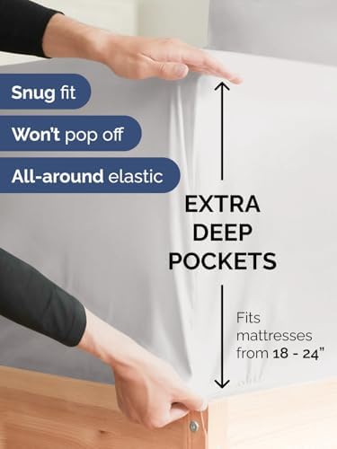 CGK Linens Deep Twin XL Fitted Sheet - Image 2