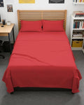 Full XL Sheets - 4 Piece Full XL Sheet Set - Breathable & Cooling - Red by CGKUnlimited