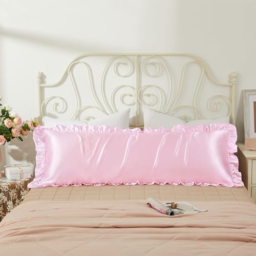 Pink Satin Pillowcases Body Pillow by HommxJF