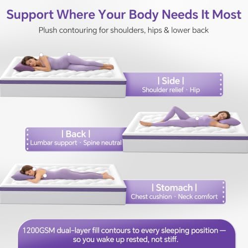 ChiXpace Queen Mattress Topper, Viscose Derived from Bamboo, Pillow Top - Image 5